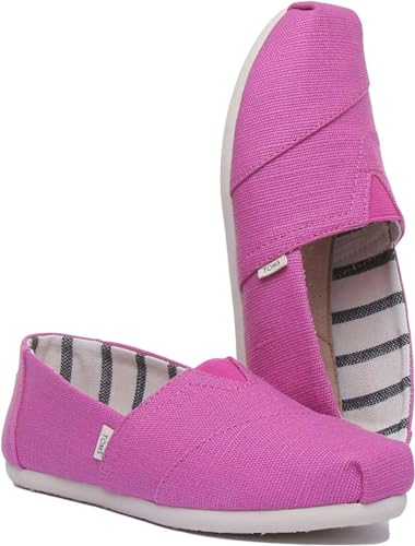 TOMS Women's Alpargata Espadrille, Size: 5.5 B(M) US, Color: Red Plum Heritage Canvas