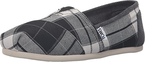TOMS Women's Seasonal Classics Black/White Plaid Loafer 5 B (M)