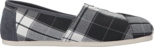 TOMS Women's Seasonal Classics Black/White Plaid Loafer 5 B (M)