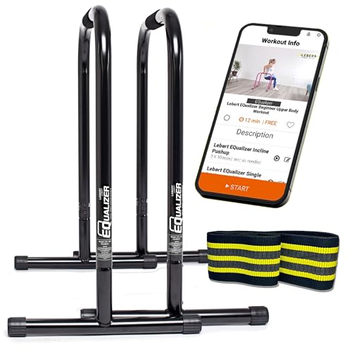 Lebert Fitness Equalizer Bars Total Body Strengthener, XL, Black