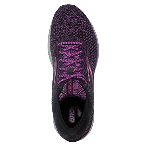 Brooks Womens Revel 2 Running Shoe - Black/Purple/Grey - B - 9.5