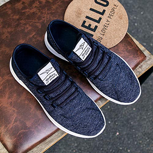 KEEZMZ Men's Running Shoes Fashion Breathable Sneakers Mesh Soft Sole Casual Athletic Lightweight Blue-42