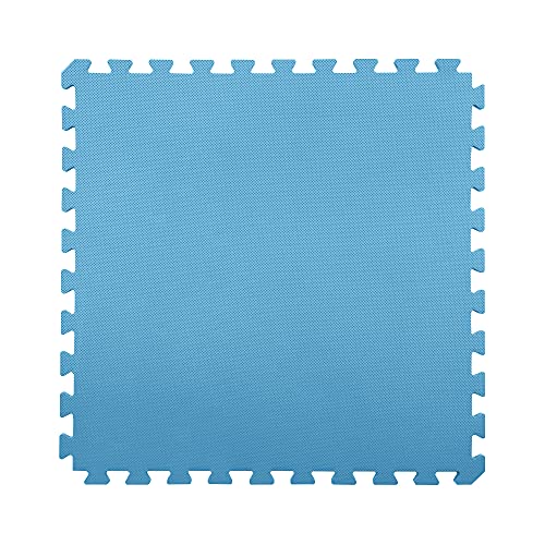 Premium Soft Foam Flooring Tiles, 5/8 Inch Thick | Baby Blue, 4 Pack