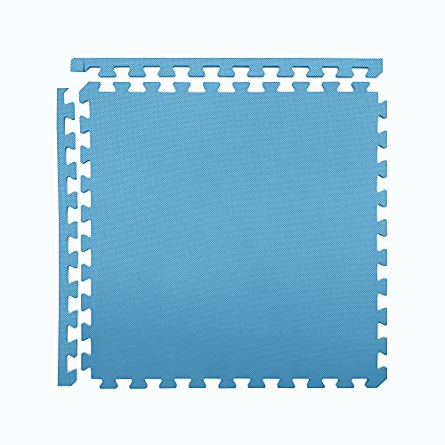 Premium Soft Foam Flooring Tiles, 5/8 Inch Thick | Baby Blue, 4 Pack