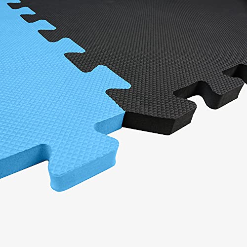 Premium Soft Foam Flooring Tiles, 5/8 Inch Thick | Baby Blue, 4 Pack