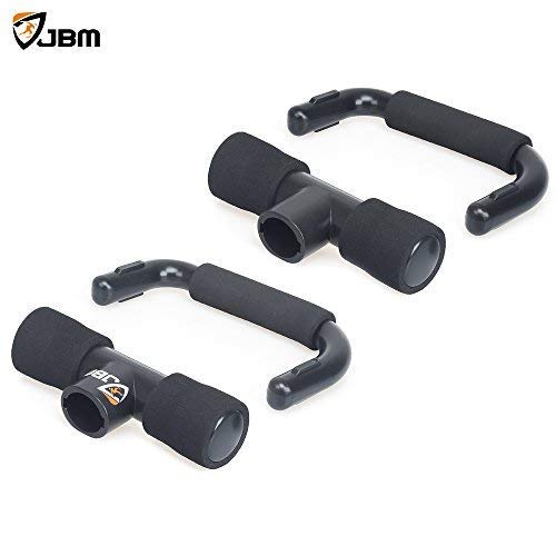 JBM Perfect Muscle Push up Pushup Bars Stands Handles Aid Equipment for Men and Women Pushups Pushup Push-up Workout Pairs of Slip-Resistant Polypropylene Push up Exercise (Black, Adult)