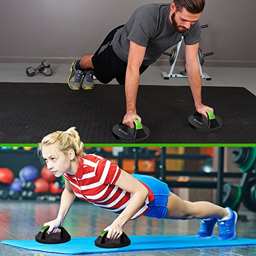 Push Up Bars for Floor - Perfect Pushups for Men, Women - Rotating, No Slip Push Up Bar Design - Wide Handle Grips for Comfort - Smooth Rotation Avoids Wrist Strain - Essential Home Workout Equipment