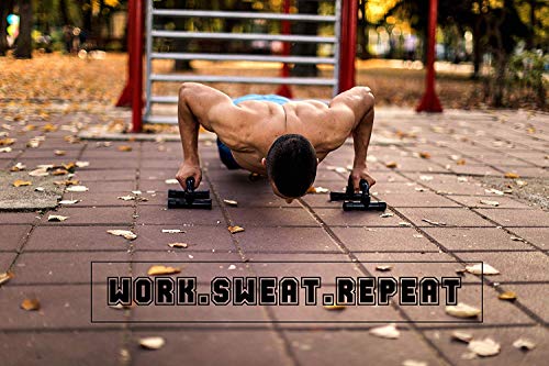 Push Up Bars - Home Workout Equipment Pushup Handle with Cushioned Foam Grip and Non-Slip Sturdy Structure - The Push Up Handles for Floor are Great for Strength Workouts - Push Up Bars for Men Women