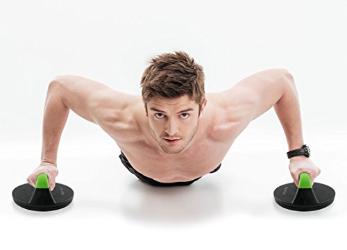 Push Up Bars for Floor - Perfect Pushups for Men, Women - Rotating, No Slip Push Up Bar Design - Wide Handle Grips for Comfort - Smooth Rotation Avoids Wrist Strain - Essential Home Workout Equipment