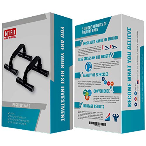 Push Up Bars - Home Workout Equipment Pushup Handle with Cushioned Foam Grip and Non-Slip Sturdy Structure - The Push Up Handles for Floor are Great for Strength Workouts - Push Up Bars for Men Women