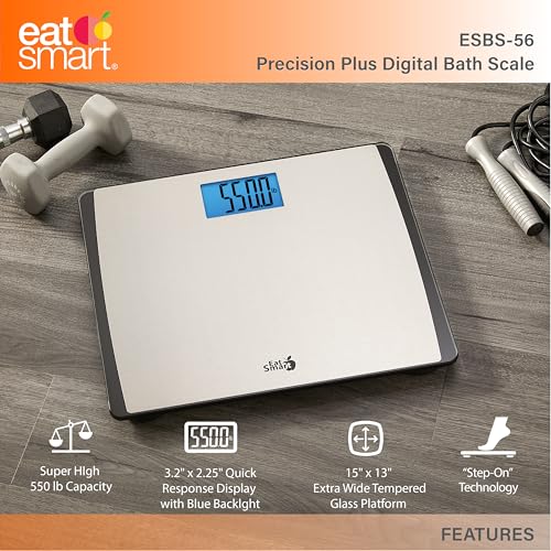 EatSmart Products Extra Wide Digital Bath Scale with 550 Pound Capacity