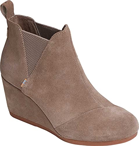 TOMS Kelsey Taupe Gray Suede 12