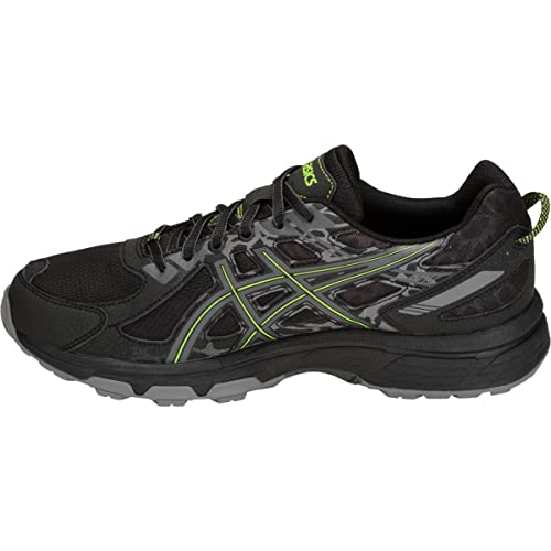ASICS Men's Gel-Venture 6 Running Shoes, 9.5, Black/NEON Lime