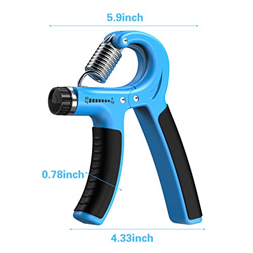 Longang Hand Grip Strengthener Adjustable Resistance 11-132 Lbs (5-60kg) - Hand Gripper Exerciser, Strengthen Grip, Hand Squeezer, Wrist Strengthener and Hand Workout