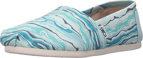 TOMS Women's Seasonal Classics Turquoise Canvas/Rock Geology Loafer