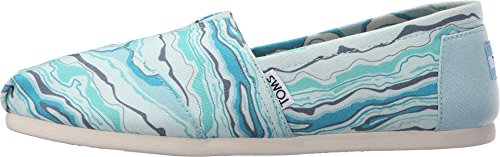 TOMS Women's Seasonal Classics Turquoise Canvas/Rock Geology Loafer