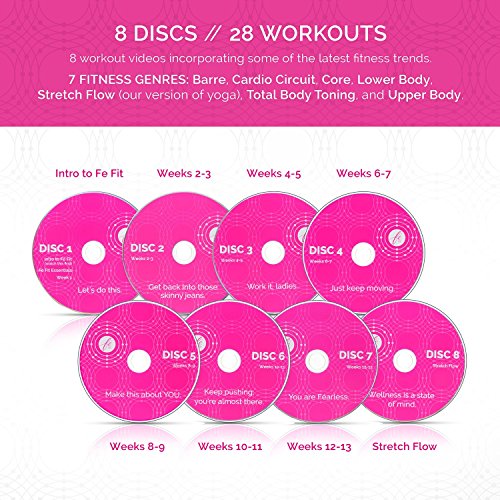 Fé Fit Women's Workout Program - All Skill Levels - 28 Workout Videos for Women - Includes NEW 21 Day Exercise Program