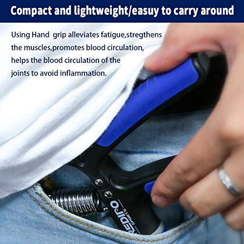 Hand Grip Strengthener - 2 Pack Forearm Exerciser Adjustable Resistance 20-90lbs Hand Squeezer for Men,Women - Grip Workout and Hand Rehabilitation