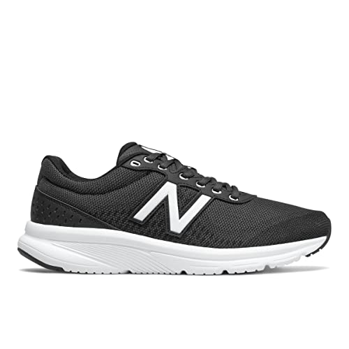 New Balance Men's 411 V2 Lace-Up Walking Shoe, Black, 10 W US