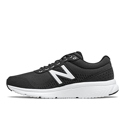 New Balance Men's 411 V2 Lace-Up Walking Shoe, Black, 10 W US
