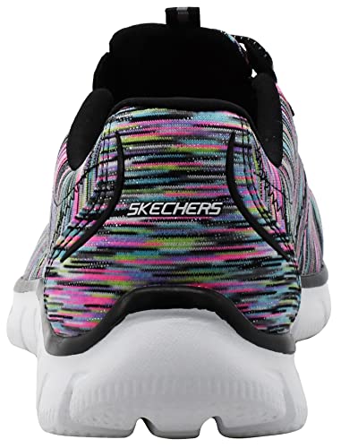 Skechers Women's Sport Empire - Rock Around Relaxed Fit Fashion Sneaker, Black/Multi, 11 B(M) US