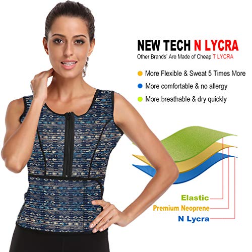 HOPLYNN Sauna Sweat Vest for Women, Neoprene Floral