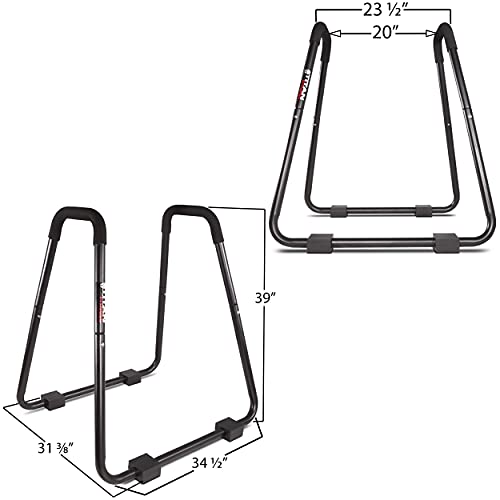 Titan Fitness HD Dip Station Stand Body Press Black Solid Foam Grips