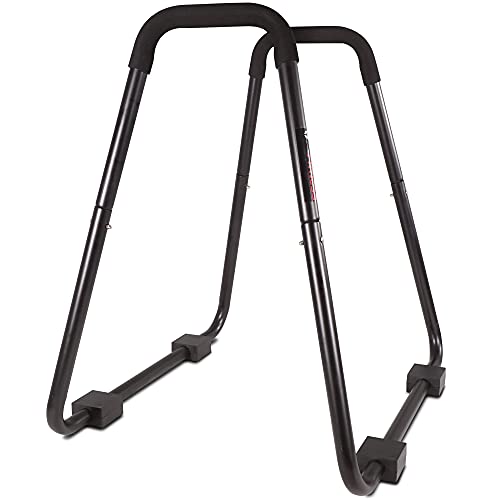 Titan Fitness HD Dip Station Stand Body Press Black Solid Foam Grips