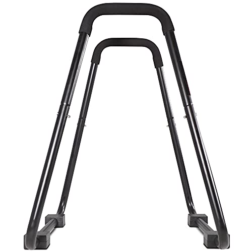 Titan Fitness HD Dip Station Stand Body Press Black Solid Foam Grips