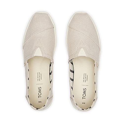 TOMS Women's Alpargata Cupsole Slip On Sneaker Natural Heritage Canvas 8.5 M
