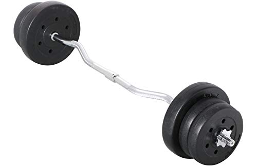 Yaheetech 55lb Olympic Barbell Dumbbell Weight Set Gym Lifting Exercise Workout Olympic Bar Curl Bar