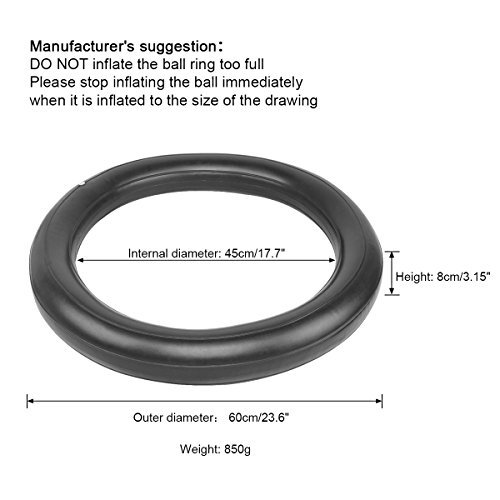 Trideer Ball Chair - Exercise Stability Yoga Ball with Base for Home and Office Desk, Ball Seat, Flexible Seating with Ring & Pump, Improves Balance, Back Pain, Core Strength & Posture£¨Ball with Ring