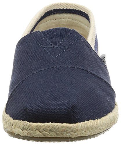TOMS Men's Classic Canvas Slip-On, Navy Stripe University - 10.5 D(M) US