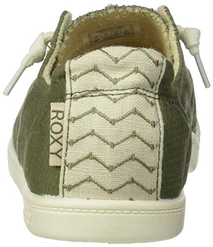 Roxy Women's Bayshore Slip on Sneaker Shoe, Army Green, 8