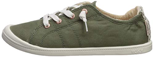 Roxy Women's Bayshore Slip on Sneaker Shoe, Army Green, 8