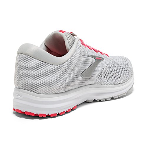 Brooks Womens Revel 2 Running Shoe - Grey/White/Pink - B - 8.5