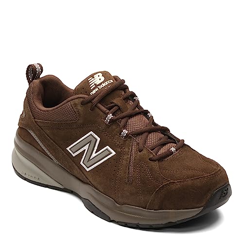 New Balance Men's 608 V5 Casual Comfort Cross Trainer, Chocolate Brown/White, 7.5 Wide