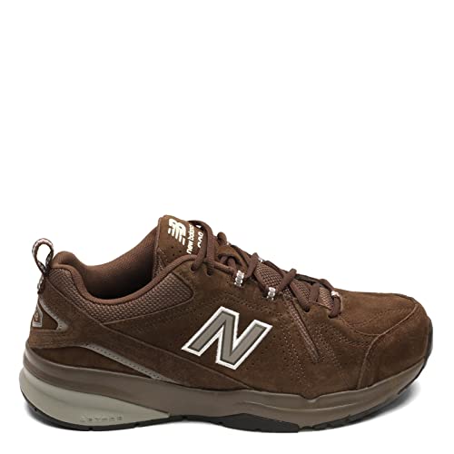 New Balance Men's 608 V5 Casual Comfort Cross Trainer, Chocolate Brown/White, 7.5 Wide