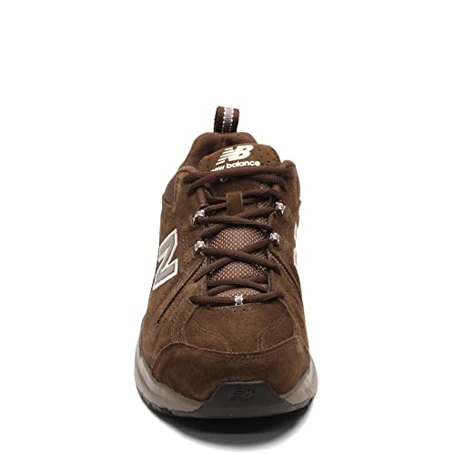 New Balance Men's 608 V5 Casual Comfort Cross Trainer, Chocolate Brown/White, 7.5 Wide