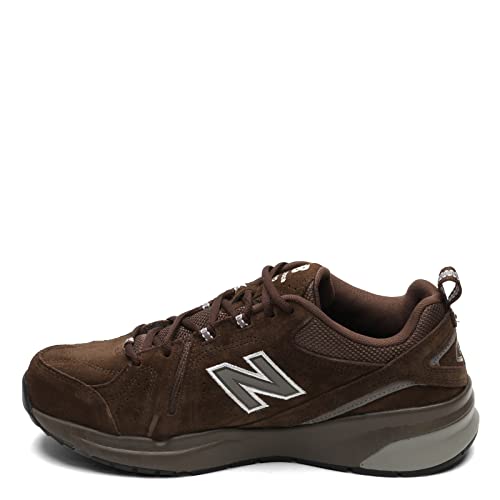 New Balance Men's 608 V5 Casual Comfort Cross Trainer, Chocolate Brown/White, 7.5 Wide