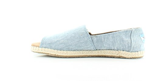 TOMS New Alparagata Open Toe Blue Slub Chambray 8 Womens Shoes