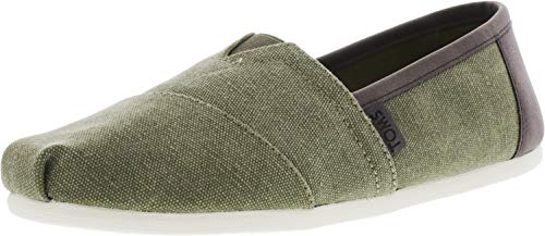 TOMS - Men Slip-On Shoes, Size: 9.5 D(M) US, Color: Olive Wash Canvas/Trim