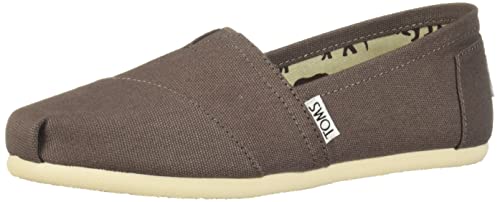 TOMS Women's Classic Alpargata Slip-On Shoe Ash Canvas 5 M