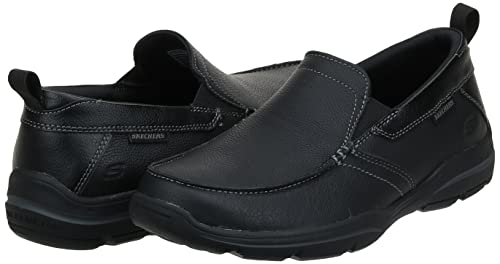 Skechers Men's Relaxed Fit: Harper-Forde Slip-On Loafer, Black Leather, 11 M US