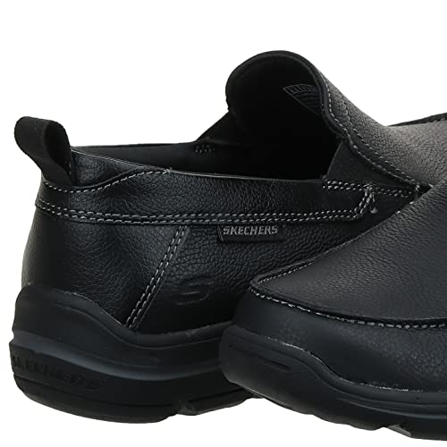 Skechers Men's Relaxed Fit: Harper-Forde Slip-On Loafer, Black Leather, 9.5 M US