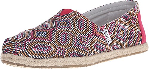 TOMS mens Seasonal Classics fashion sneakers, Pink Multi Woven/Rope, 5 US