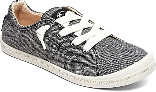Roxy Women's Bayshore Slip ON Shoe Sneaker, Black, 8
