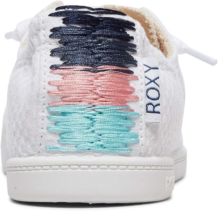 Roxy womens Bayshore Slip on Shoe Sneaker, White, 6.5 US