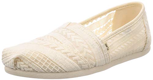 TOMS Women's Alpargata Espadrille, Size: 5.5 B(M) US, Color: Natural Arrow Embroi