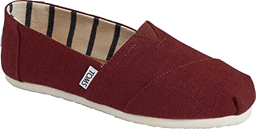 TOMS Women's Alpargata Espadrille Loafer, Black Cherry, 5.5